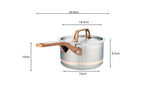 1.6L Meyer CopperClad 5-Ply Copper Core Stainless Steel Saucepan with lid, Made in Canada