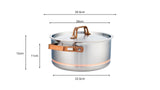 5L Meyer CopperClad 5-Ply Copper Core Stainless Steel Dutch Oven with lid, Made in Canada