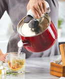 KitchenAid Enamel-On-Steel Kettle, 2Qt empire red