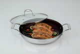 Meyer Supersteel Stainless Steel 28cm/11" Everyday Pan Non Stick Skillet with cover, Made in Canada