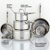 Meyer Accolade Stainless Steel Cookware Set, 10-Piece, Made in Canada