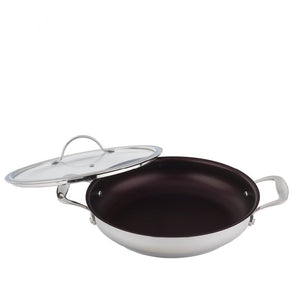 28cm/11" Meyer Confederation melbec-red non-stick Everyday pan with lid