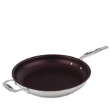 32cm/12.6" Meyer Confederation melbec-red non-stick pan - open