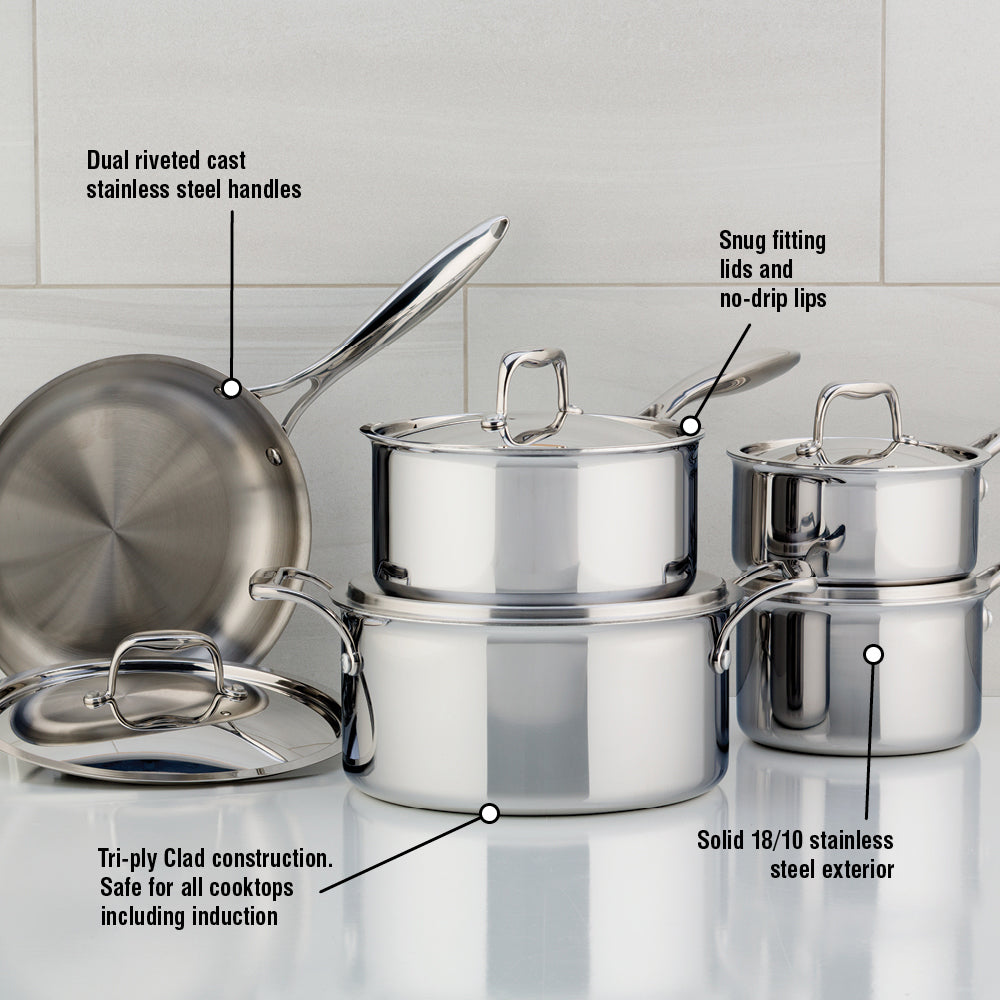 Meyer Confederation Stainless Steel Cookware Set, 12-piece