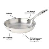 Meyer SuperSteel Tri-Ply Clad Stainless Steel 24cm/9.5" Fry Pan, Skillet, Made in Canada