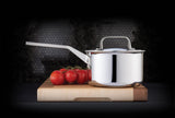3.1L Meyer ProClad 5-Ply Aluminum Core Stainless Steel Saucepan with Cover, Made in Canada
