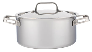 5.1L Meyer ProClad 5-Ply Aluminum Core Stainless Steel Dutch Oven with Cover, Made in Canada