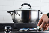 KitchenAid Stainless Steel Casserole with Lid, 4-Quart, Brushed Stainless Steel