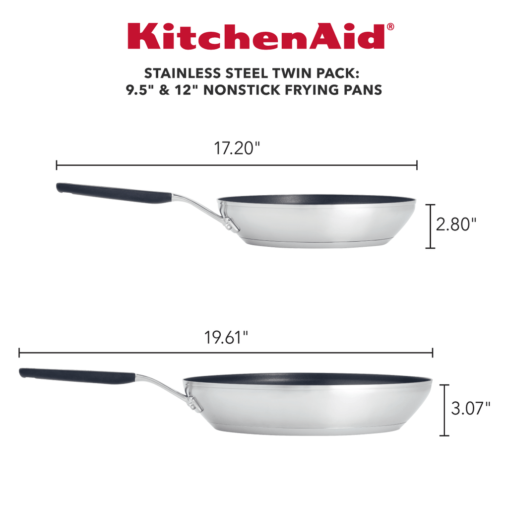 KitchenAid Stainless Steel Nonstick Frying Pan, 8-Inch, Brushed Stainl –  Meyer Canada