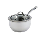 Meyer Nouvelle Stainless Steel 1.5L Saucepan with tempered glass lid, Made in Canada