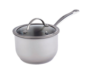 Meyer Nouvelle Stainless Steel 2.1L Saucepan with tempered glass lid, Made in Canada