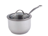 Meyer Nouvelle Stainless Steel 2.1L Saucepan with tempered glass lid, Made in Canada