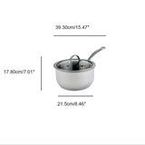 Meyer Nouvelle Stainless Steel 3.1L Saucepan with tempered glass lid, Made in Canada