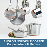 Anolon Nouvelle Copper 10pc Set Stainless Steel 5-ply copper base