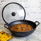 Meyer Cast Iron 30cm/4.7L Kadai with lid
