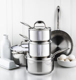 Meyer Accolade Stainless Steel Cookware Set, 11-Piece, Made in Canada