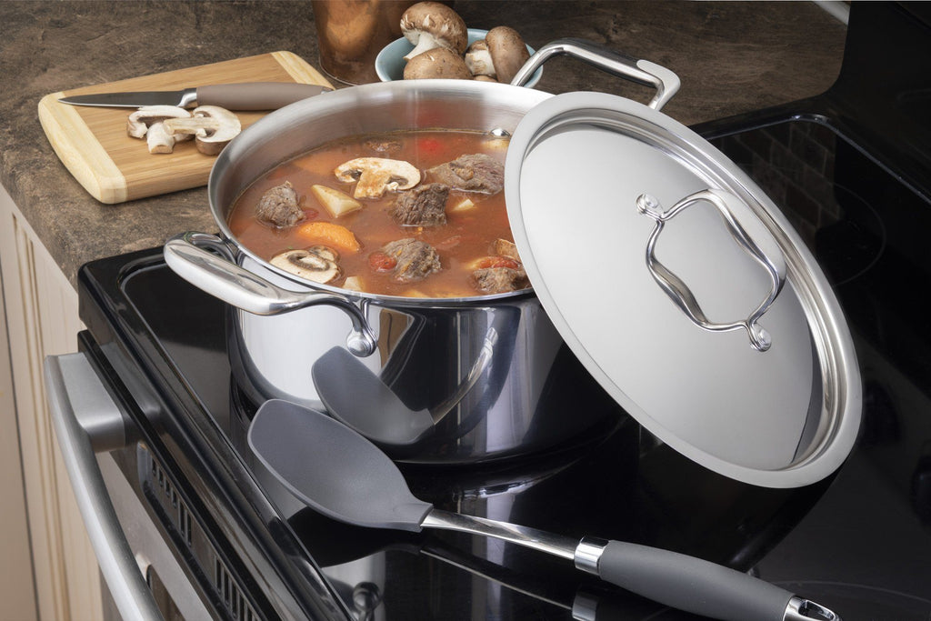 Meyer SuperSteel Tri-Ply Clad Stainless Steel 5L Dutch Oven with