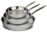 3pc Meyer Accolade Stainless Steel Fry Pan Set - Made in Canada