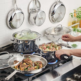 KitchenAid Tri-Ply Clad Stainless Steel 12-piece Cookware Set