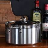 Professional Clad Stainless Steel Stockpot, 8-Quart