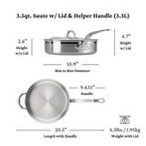 Professional Clad Stainless Steel Sauté Pans