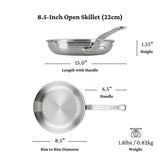 Forged Stainless Steel Fry Pan, 8.5-Inch