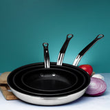 Professional Clad Stainless Steel TITUM<sup>TM</sup> Nonstick Skillets