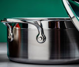 Professional Clad Stainless Steel Soup Pot, 3-Quart