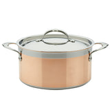 Induction Copper Stock Pot, 6-Quart