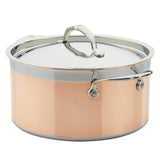 Induction Copper Stock Pot, 6-Quart