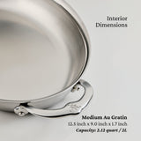 Hestan Provisions Stainless Steel Oval Au Gratin Dish 30cm