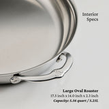 Hestan Provisions Stainless Steel Oval Au Gratin Dish 36cm