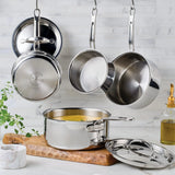 Hestan ProBond® Luxe 3-Quart Polished Professional Clad Stainless Steel Soup Pot and Steamer Insert Set