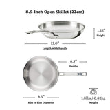 Hestan ProBond® Luxe 10-Piece Professional Clad Stainless Steel Cookware Set