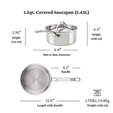 Hestan ProBond® Luxe 10-Piece Professional Clad Stainless Steel Cookware Set
