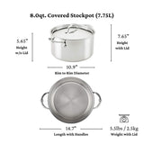 Hestan ProBond® Luxe 10-Piece Professional Clad Stainless Steel Cookware Set