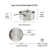 Hestan ProBond® Luxe 2QT/18CM Covered Saucepan