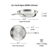 Hestan ProBond® Luxe 8.5" Professional Clad Stainless Steel Skillet