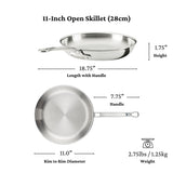 Hestan ProBond® Luxe 11" Professional Clad Stainless Steel Skillet