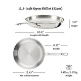 Hestan ProBond® Luxe 12.5" Professional Clad Stainless Steel Skillet