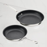 ProBond® Luxe 2-Piece Professional Clad Stainless Steel Skillet Set with TITUM® Nonstick (8.5 & 11-Inch)