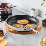 ProBond® Luxe 2-Piece Professional Clad Stainless Steel Skillet Set with TITUM® Nonstick (8.5 & 11-Inch)