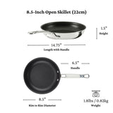 Hestan ProBond® Luxe 8.5" Professional Clad Stainless Steel Skillet with TITUM Nonstick
