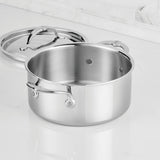 Hestan ProBond® Luxe 4-Quart Polished Professional Clad Stainless Steel Soup Pot with Lid