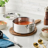 Hestan ProBond® Luxe 4-Quart Polished Professional Clad Stainless Steel Soup Pot with Lid