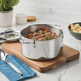 Hestan ProBond® Luxe 6-Quart Polished Professional Clad Stainless Steel Stock Pot with Lid