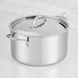 Hestan ProBond® Luxe 12-Quart Polished Professional Clad Stainless Steel Stock Pot with Lid