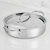 Hestan ProBond® Luxe 6-Quart Polished Professional Clad Stainless Steel Rondeau with Lid