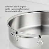 Hestan ProBond® Luxe 6-Quart Polished Professional Clad Stainless Steel Rondeau with Lid