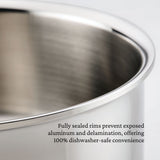 Hestan ProBond® Luxe 9-Quart Polished Professional Clad Stainless Steel Rondeau with Lid
